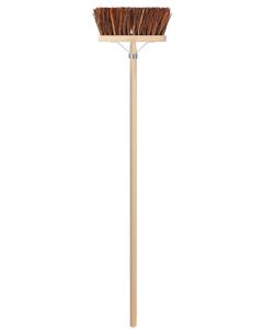 Bezem - Natuurvezel - 30 cm - Houten steel - 140 cm