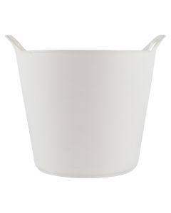 Flexibel kuipje - Met hendels - Kunststof - 22 liter - Wit