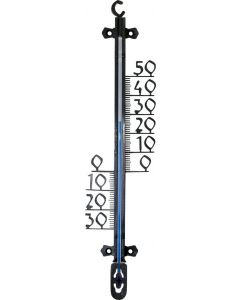 Hendrik Jan buitenthermometer kunststof zwart 26 cm