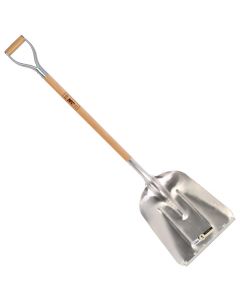Schop - Karlstad - Aluminium - Met slijtstrip - Houten steel - 85 cm