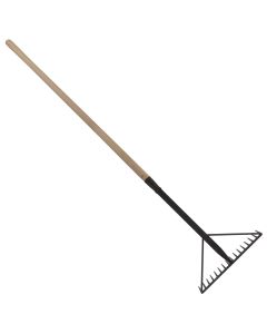 Asphalt rake - 16 teeth - Forged steel - Extra reinforcement - Ash wood handle