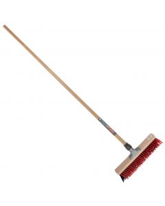 X-bezem - Buitenbezem - Nylon - Met dul - 40 cm - Houten steel - 160 cm