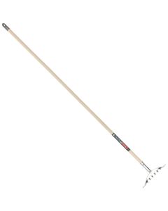 Rozenhark - Metaal - 10 tanden - Houten steel - 150 cm