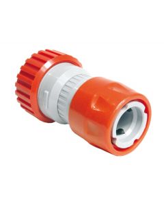 Snelkoppeling met stop en slanghouder dia 18-23 mm (pvc)