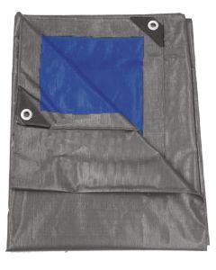 Tarpaulin 210gr/m2 - 2 x 3 m, gray/blue