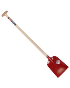 Betonschop - Gehard staal - Rood - Dubbel Gebogen - Essenhouten steel - 130 cm
