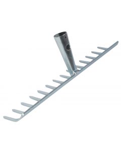 Garden rake - 14 teeth - Galvanized - 35 cm - Without handle