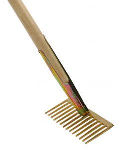 Asfalthark - 10 tanden - 25 cm - Gesmeed staal - Essenhouten steel - 160 cm