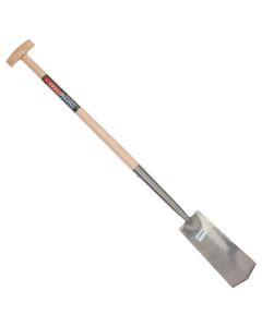 Draineerspade - Blank gepolijst - Essenhouten steel - 76 cm
