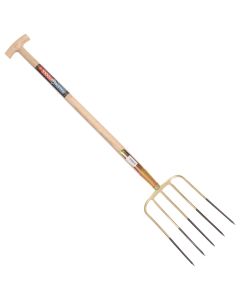 Mestvork - 5 tanden - Essenhouten steel - 85 centimeter