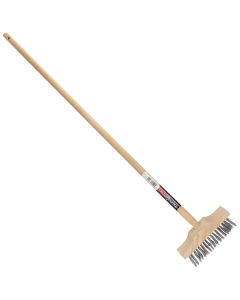 Terrace broom - Steel bristles - Wooden handle - 140 cm