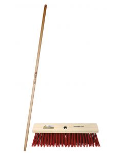 Hendrik Jan straatbezem kunstvezel 41 cm met steel 170 cm