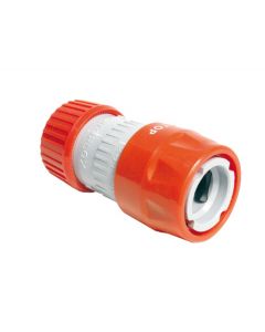 Snelkoppeling met stop en slanghouder dia 12-18 mm (pvc)