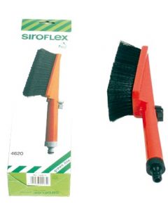 Car wash brush with tap and nipple