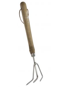 Dutch Garden - Hand cultivator - Stainless steel - FSC Wood - Long handle