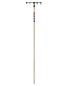 Garden rake - Forged - Professional - 12 teeth - Ash wood handle - 160 cm