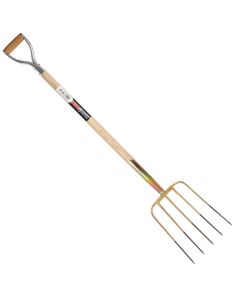 Mestvork - 5 tanden - Essenhouten steel - 85 centimeter