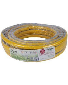 Gele slang 1 inch 25m quattroflex getricoteerd no torsion white plus