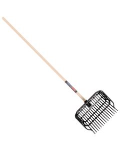 Paardenstalvork - Korfmodel - Essenhouten steel - 140 centimeter